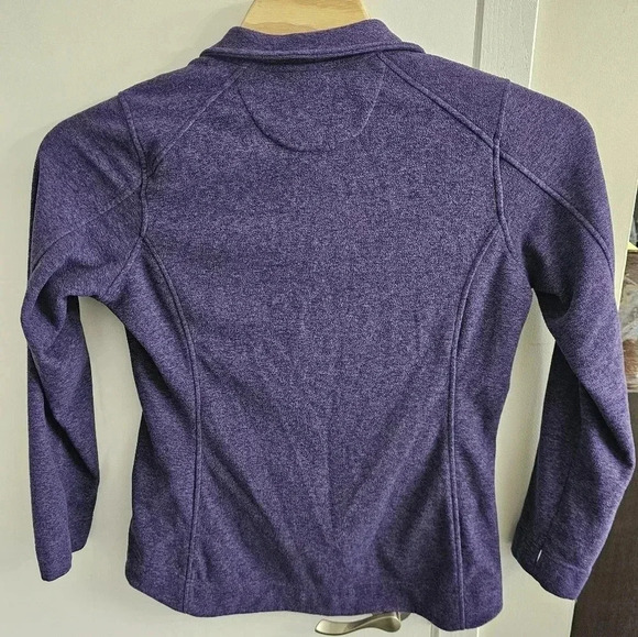 Duluth Trading Co Frost Lake Fleece Pullover Women's L Purple 1/4 Snap - Picture 3 of 5